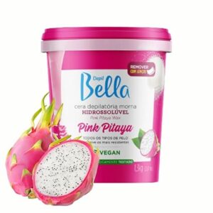 Depil Bella Brazilian Paste Full Body Sugar Wax Pink Pitaya | Hair Removal for Professional or Personal Use | 100% Natural, Vegan, Organic | For All Skin Types | 2.87lbs